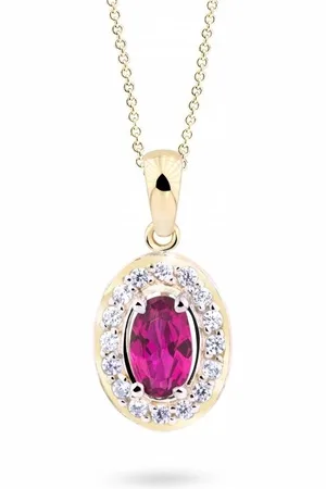 Cutie Jewellery Elegantní přívěsek ze žlutého zlata se zirkony Z8056-40-40-X-1