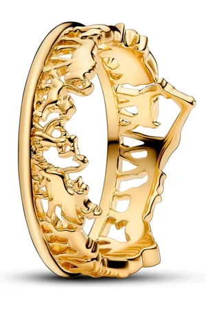 PANDORA Propracovaný pozlacený prsten Lví král Shine 163362C00 52 mm