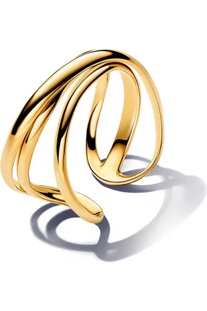 PANDORA Pozlacený otevřený prsten Shine 163284C00 50 mm