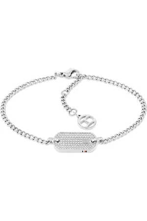 Tommy Hilfiger Dámský ocelový náramek s krystaly Dog Tag 2780863
