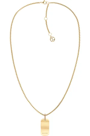 Tommy Hilfiger Dámský pozlacený náhrdelník z oceli s krystaly Dog Tag 2780862
