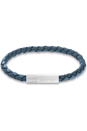 Calvin Klein Pánský modrý kožený náramek Velocity 35100026