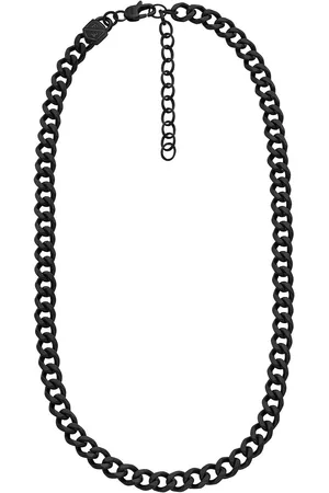 Fossil Černý ocelový náhrdelník pro muže Ellis JF04613001