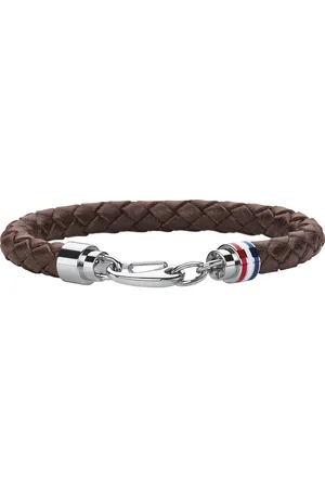Tommy Hilfiger Hnědý kožený náramek TH2700530