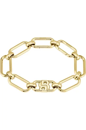 HUGO BOSS Stylový pozlacený náramek Double B 1580628