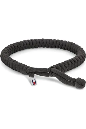 Tommy Hilfiger Hnědý nylonový proplétaný náramek Alex 2790593