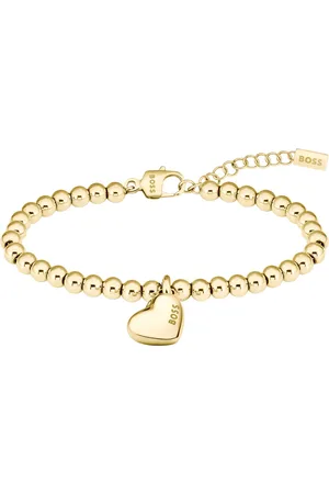 HUGO BOSS Romatnický dámský náramek z pozlacené oceli Beads 1580643