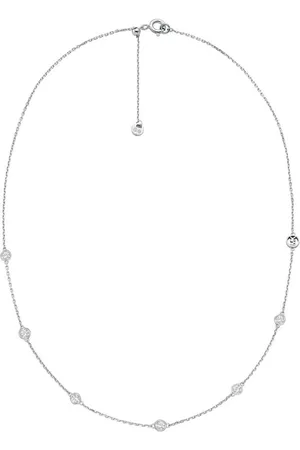 Michael Kors Elegantní stříbrný náhrdelník se zirkony Brilliance Kors MKC1714CZ040