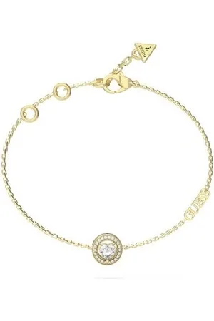Guess Něžný pozlacený náramek se zirkony M`ama Non M`ama JUBB04668JWRH 14,5 cm