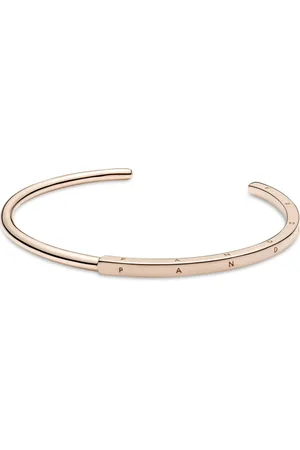 PANDORA Pevný otevřený bronzový náramek Rose 589493C00 19 cm