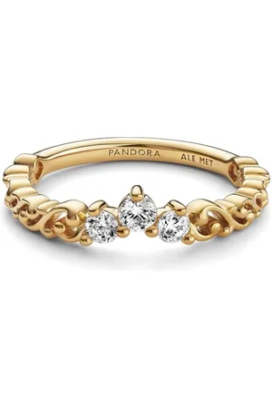 PANDORA Pozlacený prsten Královský diadém se spirálkami Shine Moments 162232C01 50 mm