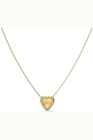 Guess Půvabný pozlacený náhrdelník se srdíčkem Mon Amour JUBN04606JWYGT/U