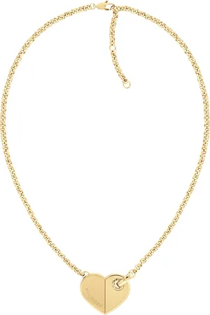 Tommy Hilfiger Půvabný pozlacený náhrdelník z oceli Bold Hearts 2780927