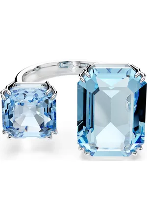 Swarovski Luxusní otevřený prsten s modrými krystaly Millenia 5694141 52 mm