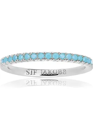 Sif Jakobs Stříbrný prsten s kamínky tyrkysu Ellera SJ-R2869-TQ 50 mm