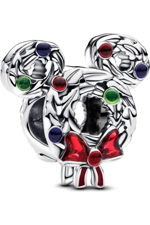 PANDORA Stříbrný korálek Vánoční věnec Mickey Mouse Disney 793531C01
