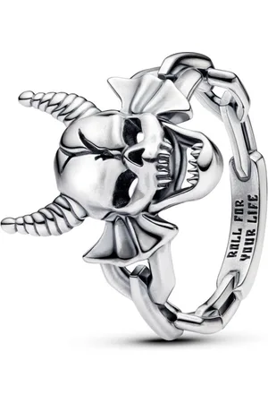 PANDORA Stříbrný prsten Klub Hellfire Stranger Things 193569C00 54 mm