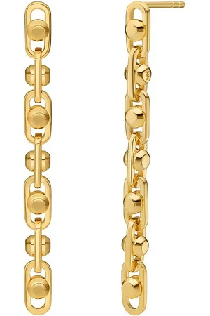 Michael Kors Nepřehlédnutelné pozlacené visací náušnice MKC171000710