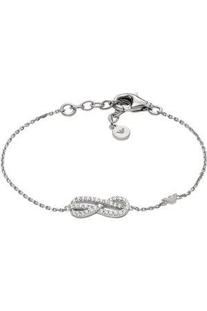 Emporio Armani Stříbrný náramek Nekonečno s kubickými zirkony EG3598040