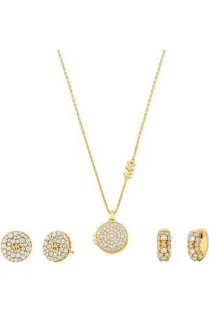 Michael Kors Luxusní pozlacená souprava šperků MKC1699SET (náhrdelník, 2x náušnice)