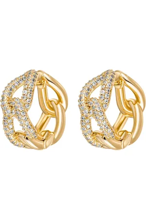 Crystalp Masivní pozlacené náušnice s krystaly Luxury 42311.G