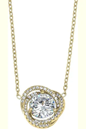 Crystalp Elegantní pozlacený náhrdelník s krystaly Ray 32334.G