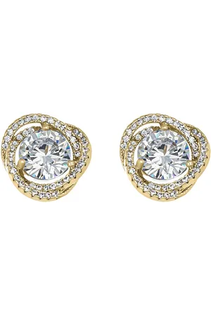 Crystalp Elegantní pozlacené náušnice s krystaly Ray 42334.G