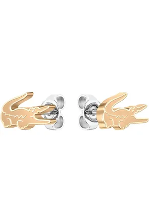 Lacoste Stylové pozlacené náušnice Crocodile 2040052