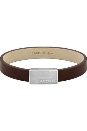 Lacoste Hnědý kožený náramek Traveller 2040071