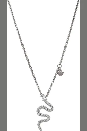 Emporio Armani Dámský stříbrný náhrdelník Had se zirkony EG3611040