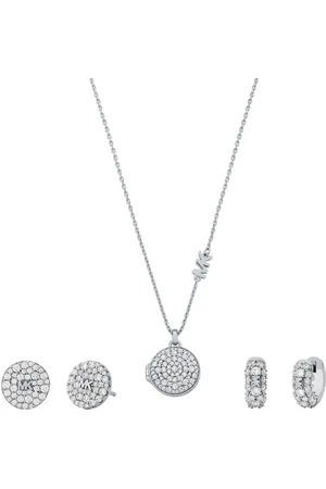 Michael Kors Luxusní stříbrná souprava šperků MKC1700SET (náhrdelník, 2x náušnice)