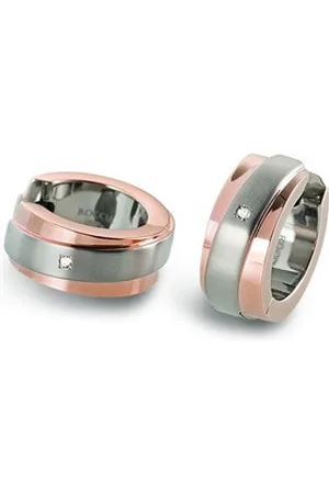 Boccia Titanium Pozlacené titanové náušnice s brilianty 0560-08