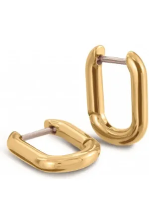 Boccia Titanium Pozlacené oválné titanové náušnice 05060-02