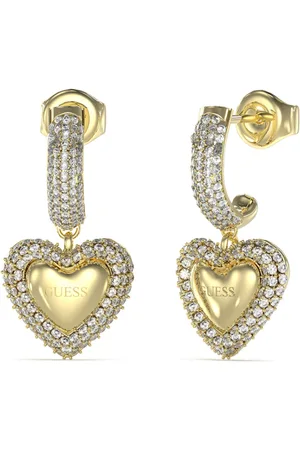 Guess Pozlacené ocelové náušnice Beloved JUBE05021JWYGT/U