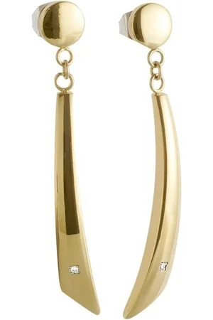Boccia Titanium Pozlacené titanové náušnice s diamanty 05049-03