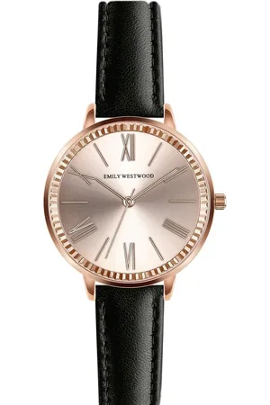 Emily Westwood Melissa Black Leather Watch EEK-B029R