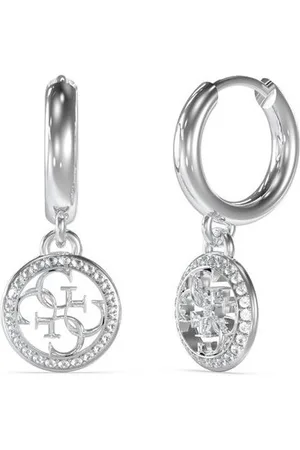 Guess Slušivé ocelové náušnice 4G Logo JUBE02135JWRHT/U