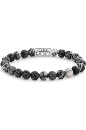 Rebel & Rose Korálkový náramek Black Wolf RR-80032-S 19 cm - L