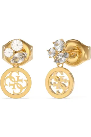 Guess Pozlacené náušnice s přívěsky Pure Light JUBE02153JWYGT/U