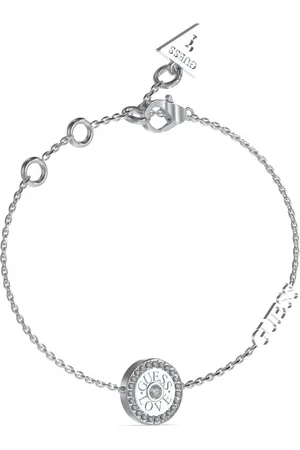 Guess Slušivý ocelový náramek se zirkony Love JUBB04082JWRHS