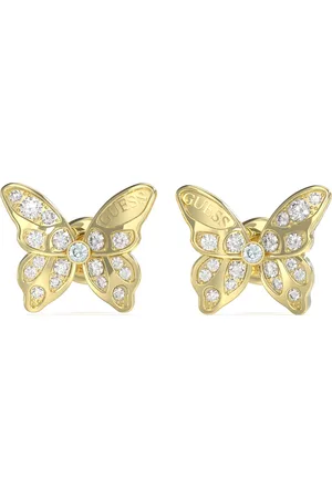 Guess Půvabné pozlacené náušnice Motýlci Chrysalis JUBE04108JWYGT/U