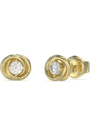 Guess Módní pozlacené náušnice se zirkonem Perfect JUBE04065JWYGT/U