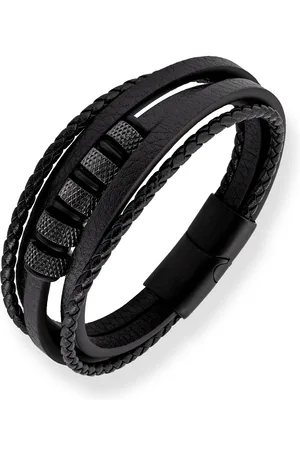 Troli Stylový kožený náramek Leather VABOB002