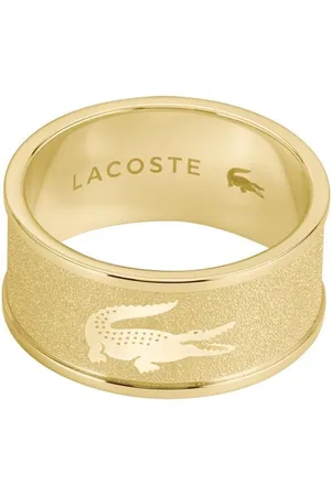 Lacoste Stylový pozlacený prsten pro muže Backhand 2040486 62 mm