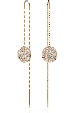Swarovski Blyštivé dlouhé bronzové náušnice Meteora 5689427