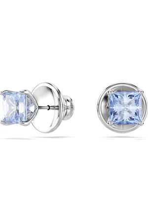 Swarovski Nadčasové náušnice s modrým krystalem Matrix 5723561