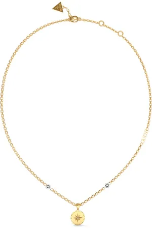 Guess Moderní pozlacený náhrdelník Monete JUBN02201JWYGT/U
