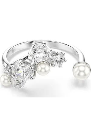 Swarovski Otevřený prsten s křišťálovou perlou a krystaly Constella 5705597 50 mm