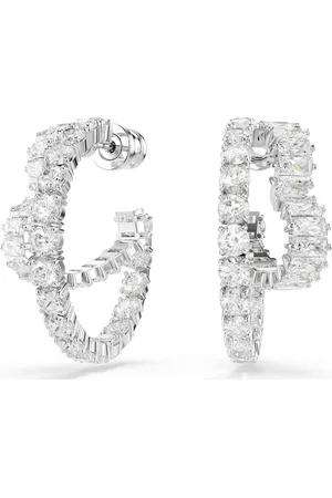 Swarovski Rozdvojené kruhové náušnice s čirými zirkony Matrix 5705748
