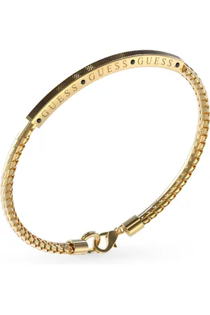 Guess Módní pánský pozlacený náramek Legacy JUXB03213JWYGBK 19 cm